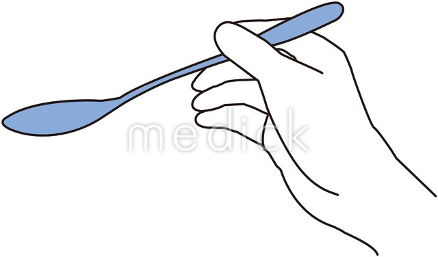 スプーンを握る手のイラスト 医療のイラスト 写真 動画 素材販売サイトのメディック Medick