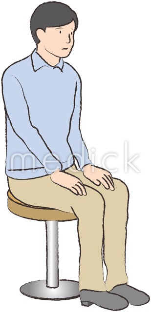 椅子に座る男性のイラスト 医療のイラスト 写真 動画 素材販売サイトのメディック Medick