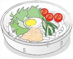 サラダうどんのイラスト