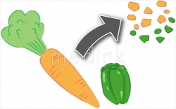 細かく刻む（野菜）のイラスト