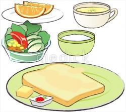 朝食 洋食のイラスト