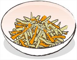 料理 きんぴらごぼうのイラスト