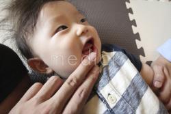 歯が生えかけ（前2本だけ）の写真