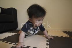 ハイハイする子供の写真