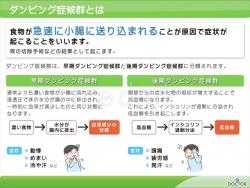 ダンピング症候群とはの説明スライド