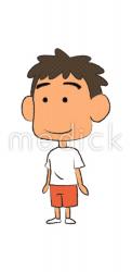 男の子（左向き）のイラスト