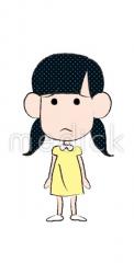 困る女の子のイラスト