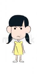 怒る女の子のイラスト