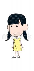女の子（左向き）のイラスト