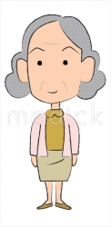 老人女性のイラスト