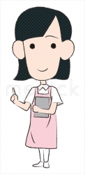 指差す看護師のイラスト