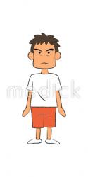 怒る男の子のイラスト