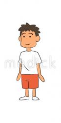 男の子（左向き）のイラスト