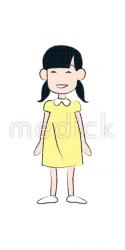 喜ぶ女の子のイラスト