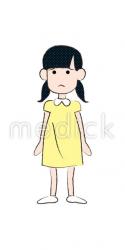 困る女の子のイラスト