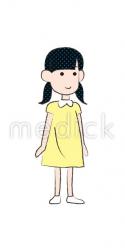 女の子（右向き）のイラスト