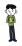 示談に満足する男性のイラスト