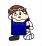骨折をした男性､困るのイラスト