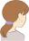 髪をまとめる女性のイラスト