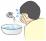 顔を洗うのイラスト