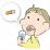 薬をのむ男の子のイラスト