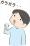 うがいする男の子のイラスト