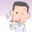 鼻血が出る男性のイラスト