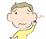 耳が痛い男の子のイラスト
