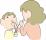 鼻水の吸引のイラスト
