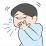 くしゃみをする男性のイラスト