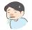 鼻が出る男性のイラスト