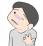 耳垂れの男性のイラスト
