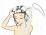 シャワーをあびる女性のイラスト