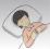 眠る女性のイラスト