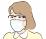 マスクをする女性のイラスト