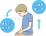 鼻血の止め方のイラスト