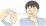 小鼻をつまむのイラスト