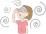 めまいがする女性のイラスト
