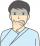 吐き気がある男性のイラスト