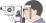 眼圧検査機器（接触型眼圧計）のイラスト