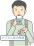 カプセル型内視鏡を飲み込む男性のイラスト
