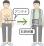 アンテナと記録装置を装着する男性のイラスト
