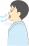 大きく息を吸う男性のイラスト
