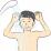 シャワーを浴びる男性のイラスト