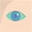 染色された目のイラスト