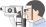 眼圧計と細隙灯顕微鏡のイラスト