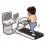 運動負荷試験　ドットミル法のイラスト