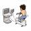 運動負荷試験　自転車エルゴメーター法のイラスト