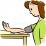 血圧を計る女性のイラスト