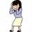 頭を抱える女性のイラスト